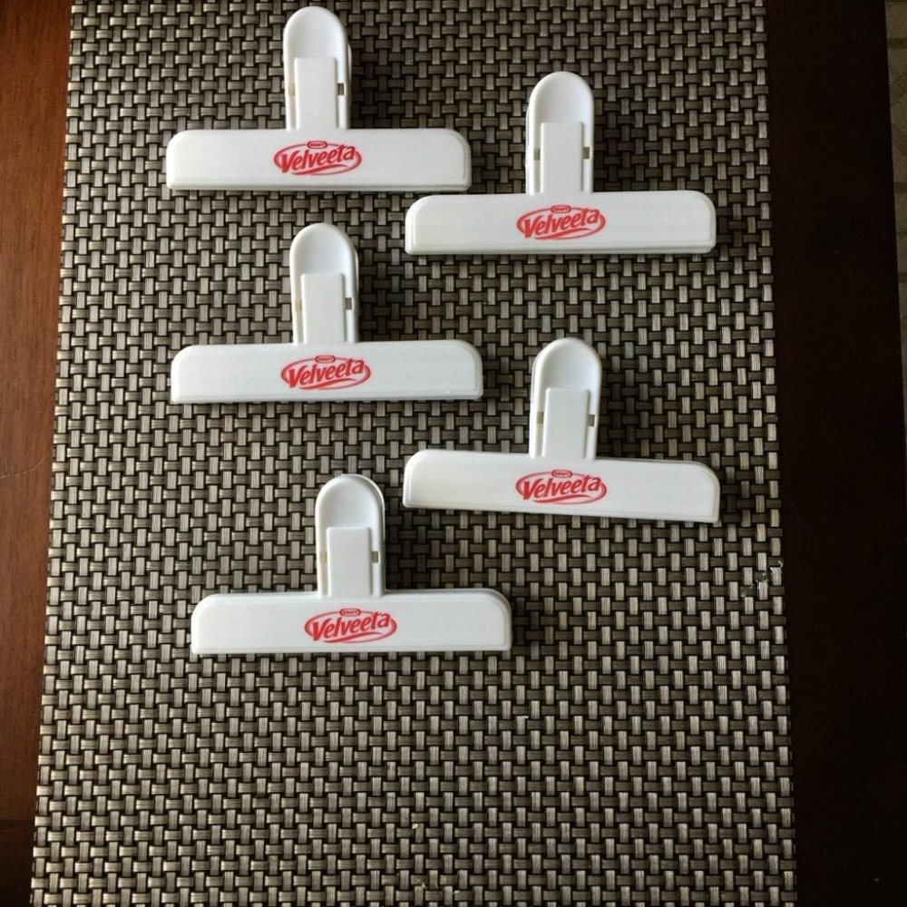 5x Kraft Velveta‎ Plastic White Food Storage Clips